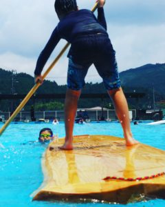 子供ウッドサップ体験会@わじきで大はしゃぎ