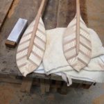 木頭杉 KUKUサップパドル製作中!