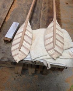 木頭杉 KUKUサップパドル製作中！