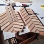 木頭杉サップパドル製作中です。