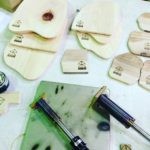 KUKUカッティングボードとKUKUコースターの試作品。