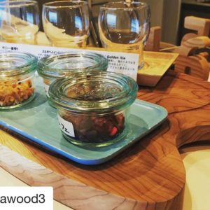 木頭杉のプレート @リゾナーレ熱海