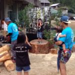 山武者さん恒例のヒノキシャワーめっちゃいいかおり〜(^^)