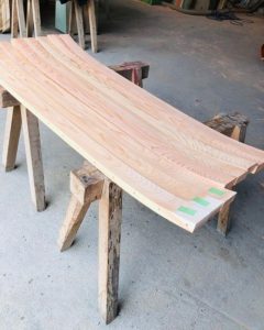 木頭杉の雪板ブランクス