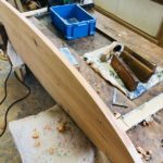 KUKUアライアP-type 店舗ディスプレイ用ウッドサーフボード