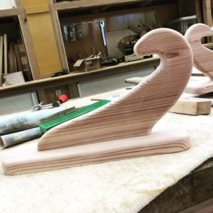 インテリア　KUKUサーフボード 木製壁掛けラック