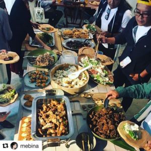 立食パーティーで木の食器 KUKU BBQ-PARTYプレートをご使用頂きました