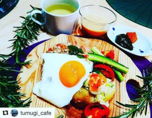 木頭杉のKUKUプレート×阿波ふうど