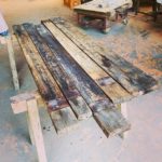 木桶をウッドサーフボードに再生! 木桶再生プロジェクト1