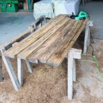 木桶再生プロジェクト3  表面削り