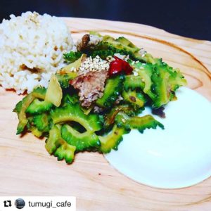 KUKUプレートに盛り付けてくれてます!つむぎカフェ 大杉まやさん