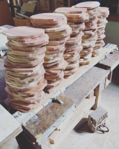 まるでパンケーキタワー！？　KUKUコースター製作中