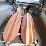 KUKUアライアp-type　インテリア用ウッドサーフボード