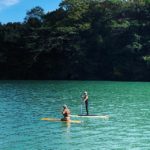 お子さんからおじさんまで木頭杉のSUPにチャレンジ！