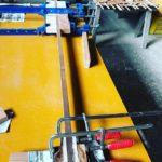 KUKUパドル  木頭杉のパドル色味が違う部位をデザインにカット