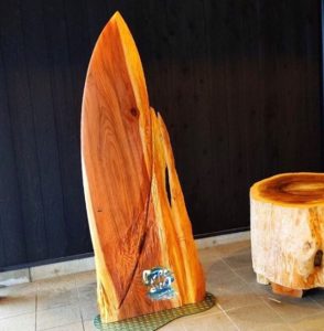 奄美与路島CJ CASA aoao  ウッドサーフボード