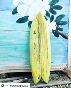 木頭杉ストリンガー搭載のサーフボード！