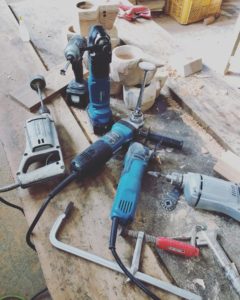 KUKU bbq cup 製作に使ってる工具たち！