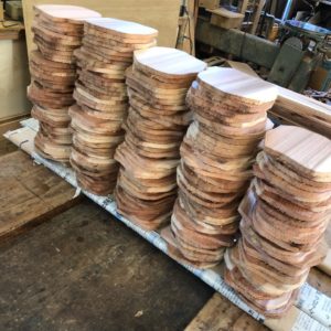 杉コースター製作　-プレート形状にカット-