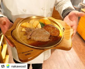 『ウトウーク』さんハンバーグプレート 実は木頭杉KUKUです^^