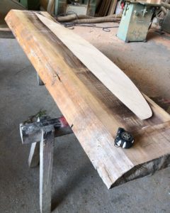 KUKUウッドサーフボード製作開始！