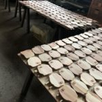 雨上がりのKUKUコースター塗装