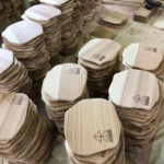 -2022秋- KUKU コースター製作中 カット&焼き印