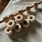 木頭杉のドーナツ型ブロック