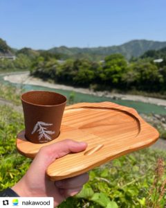 杉のBBQプレート&杉木粉のボタニカルタンブラー