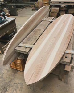 KUKU wood surfboard　custom made8'2